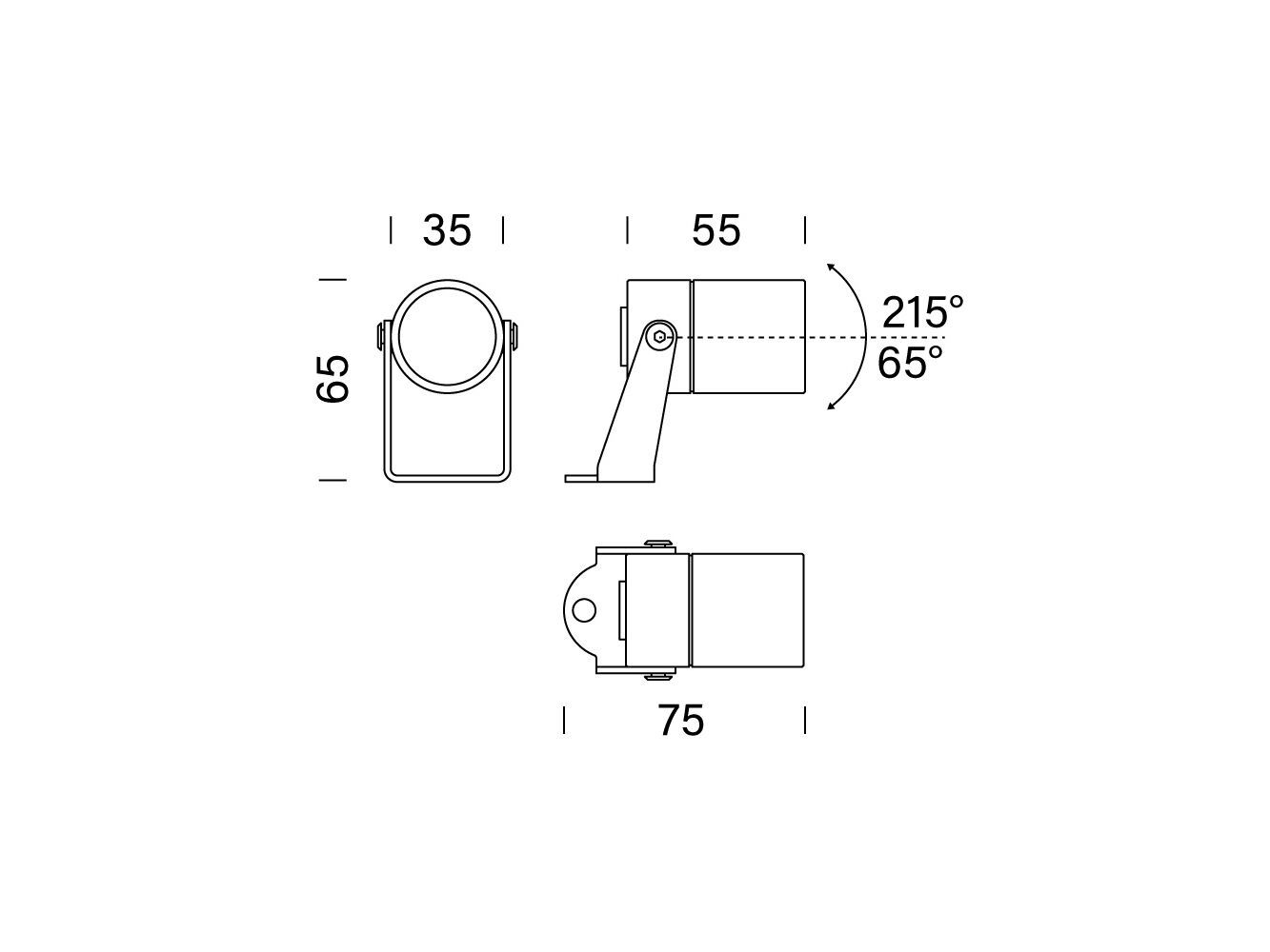Алюминиевый регулируемый светодиодный наружный прожектор Platek Raygun ARCH-00093361 - Вид №3
