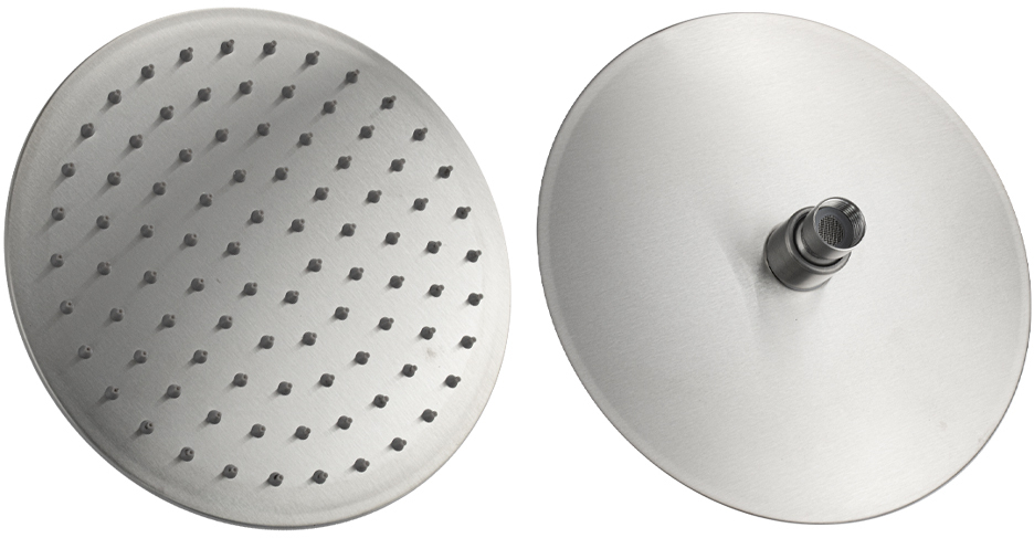 GFmark - Лейка большая, тропический душ, круглая, ДУТАЯ, АНТИВАНДАЛЬНАЯ, из нержавеющей стали марки SUS 304, код: 6046