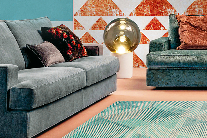 COLORISTICA Flight Aqua 2x3 Турецкий ковер Голубой  - Вид №1