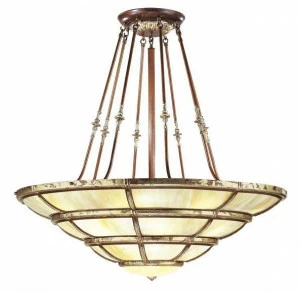 Possoni Illuminazione Люстра из ржавого сусального золота со стеклом из оникса Giotto 1898/22