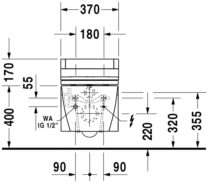 2533590000 Подвесной унитаз настенный Белый Duravit Starck 2 Германия - Вид №12
