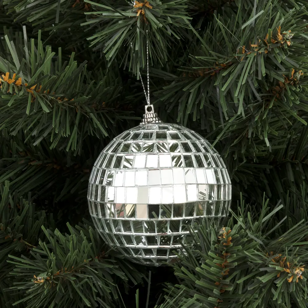 Зеркальный елочный шар KREAFORTA серый ø12 см 89420668 STLM-1580336