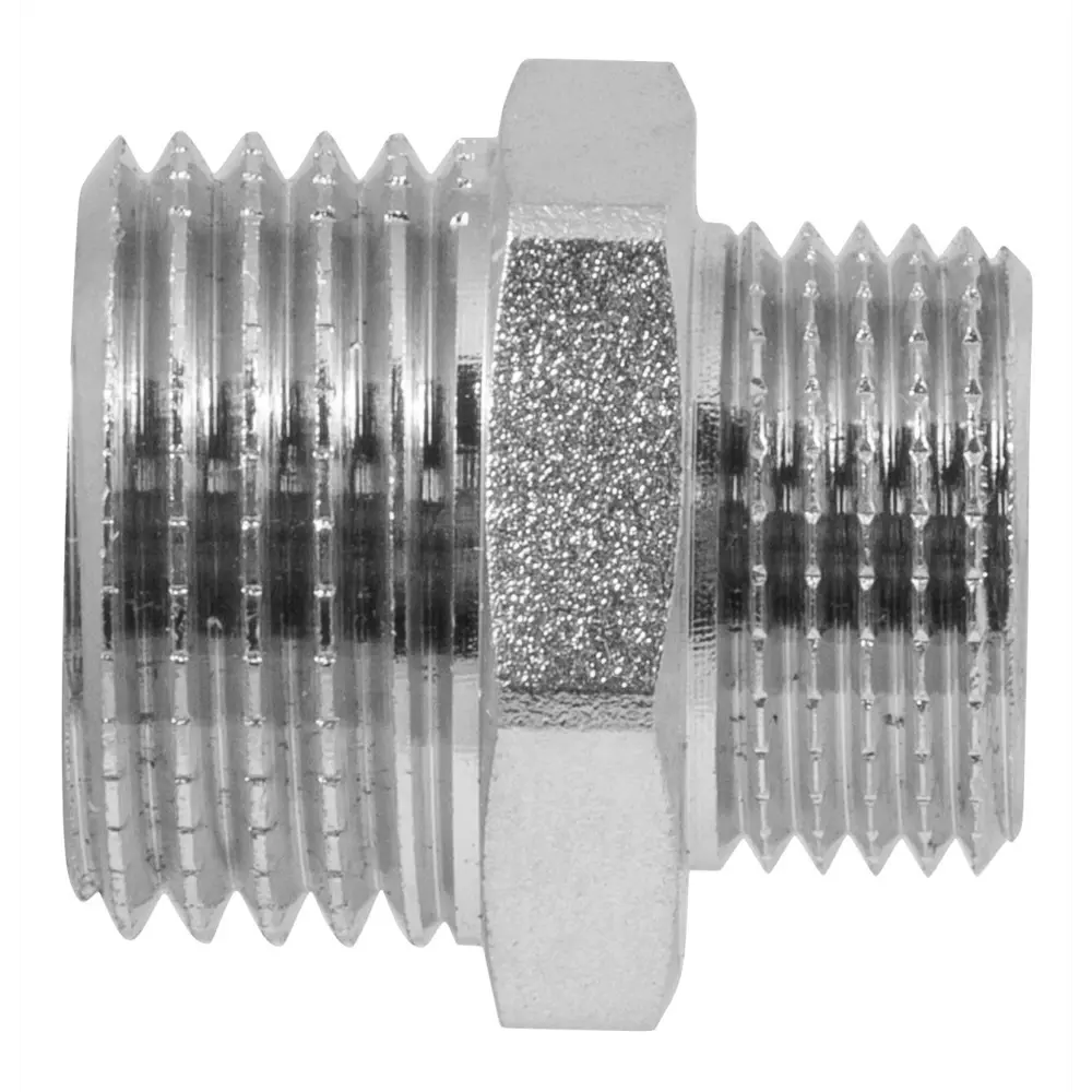 Ниппель-переходник MPF 1/2"x3/8" наружная-наружная резьба латунь Santreyd STLM-2111373 - Вид №1