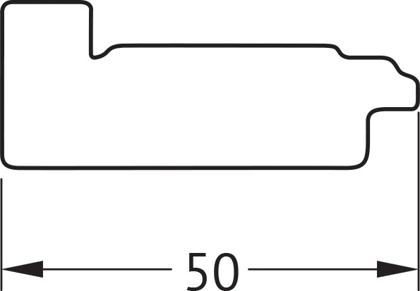 BY 7412 Зеркало в багетной раме - состаренное дерево 50 mm EVOFORM Octagon - Вид №4