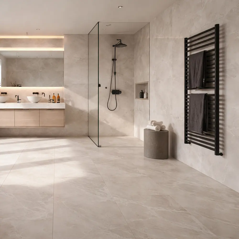 Глазурованный керамогранит Abgres Lux 60x120 см 1.44 м² сатинированный цвет светло-серый Santreyd STLM-2074208