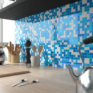 Мозаика стеклянная Artens Mix 32.7x32.7 см цвет бело-голубой, 20 шт.