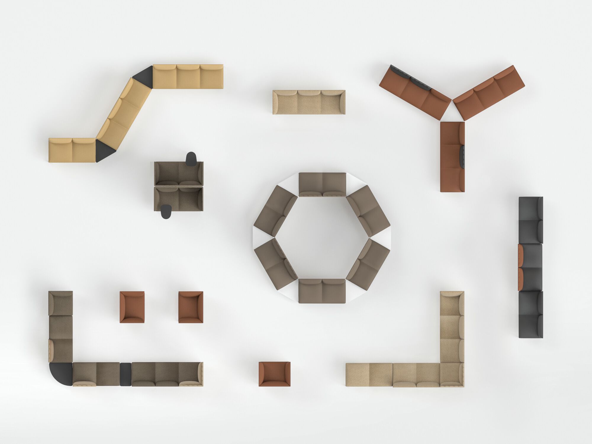 Тканевый диван с высокой спинкой Kastel Key Join ARCH-00025568 - Вид №1