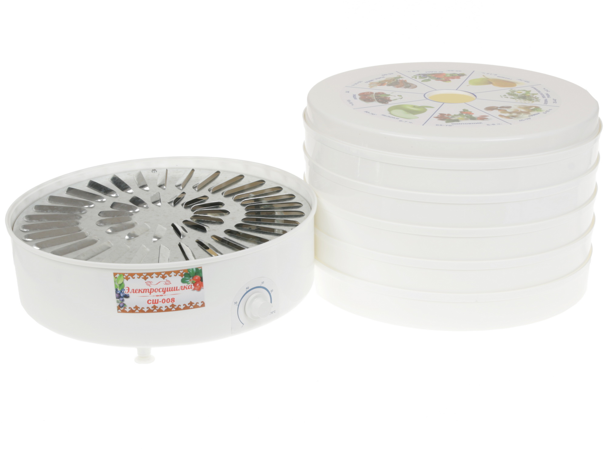 1108556 Сушилка для овощей и фруктов Чудесница-Люкс СШ-008 белый STDN-0095115 - Вид №6