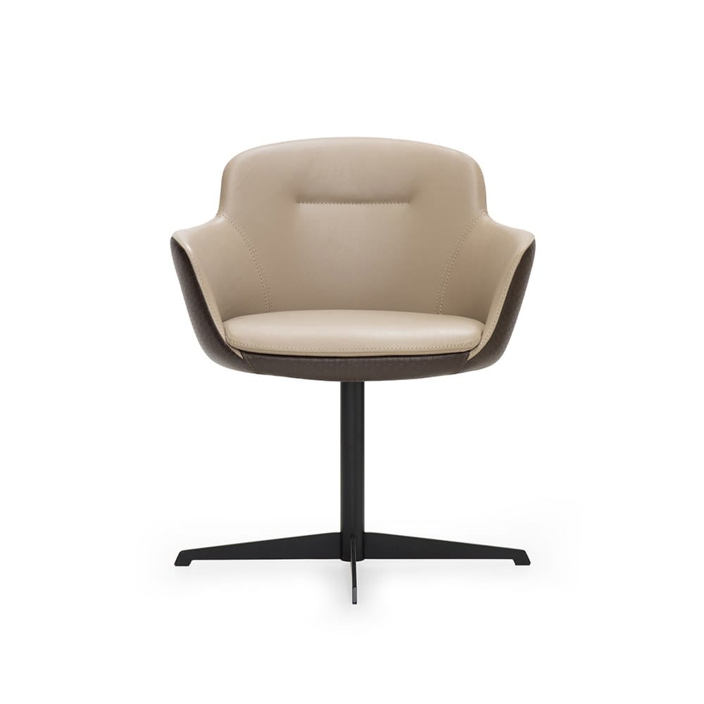 Вращающееся кресло из оленьей кожи с 4 спицами Formitalia Kowloon ARCH-00107572 - Вид №1