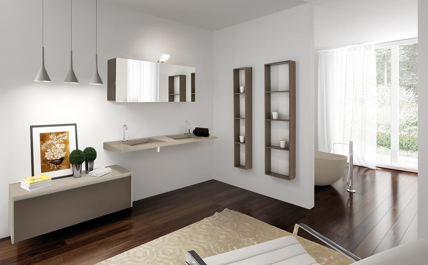 Прямоугольная двойная подвесная раковина LASA IDEA ARCH-00129127 - Вид №2