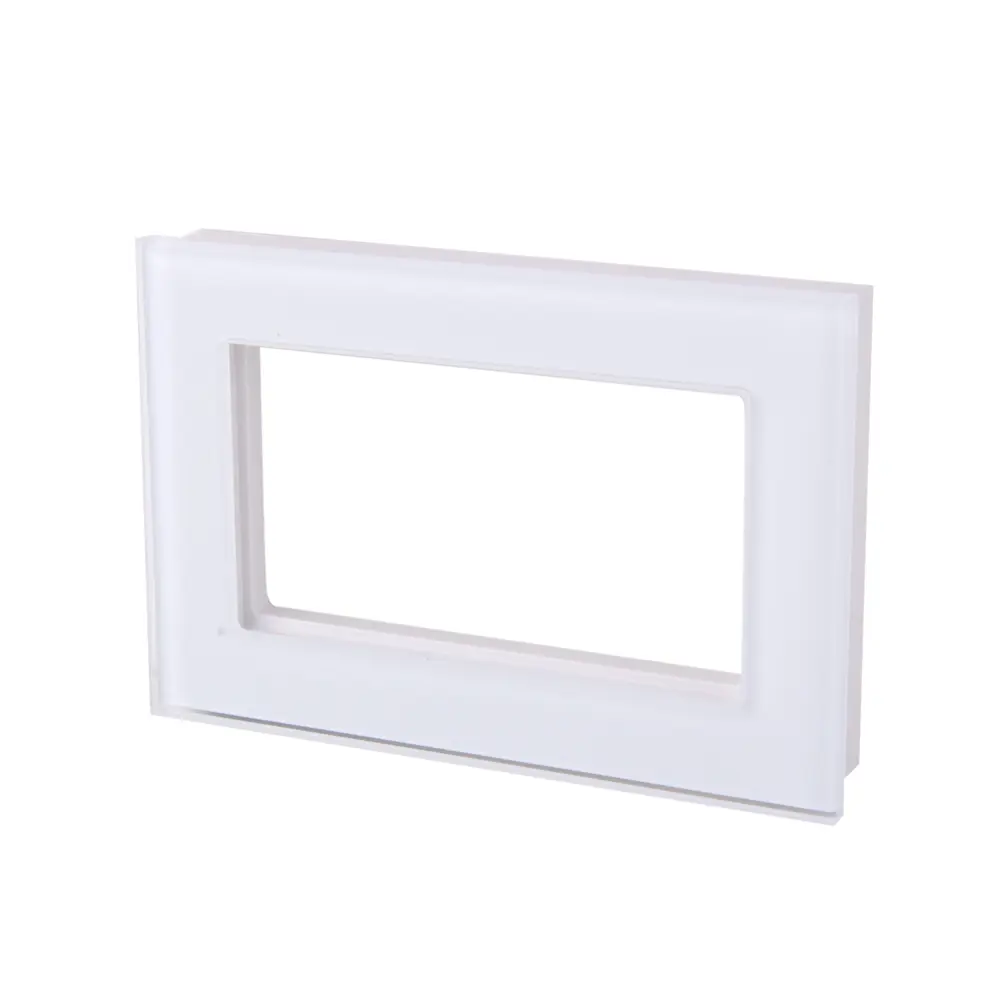 Рамка для розеток и выключателей Werkel Favorit 2 поста цвет белое стекло STLM-2156021 - Вид №1