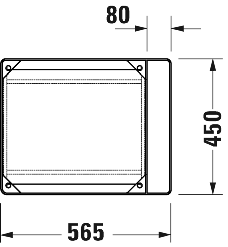 0031151000 Консоль металлическая напольная ** DuraSquare #003115 565 x 451 мм
Хром Хром Duravit - Вид №1