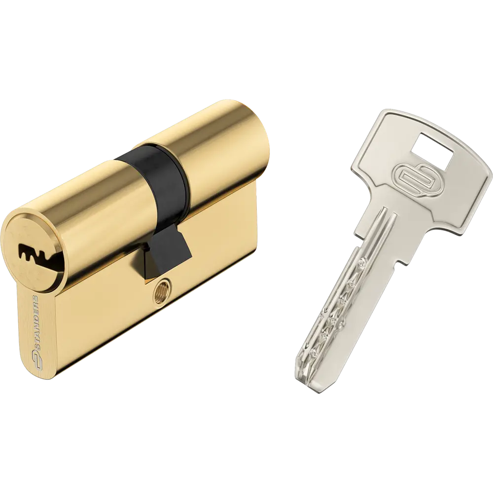 Цилиндр Standers TTAL1-3030GD, 30x30 мм, ключ/ключ, цвет латунь STLM-2143673