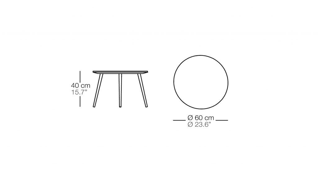 Столик низкий Vint ø60x40 Bivaq sun-id-1986096 - Вид №2