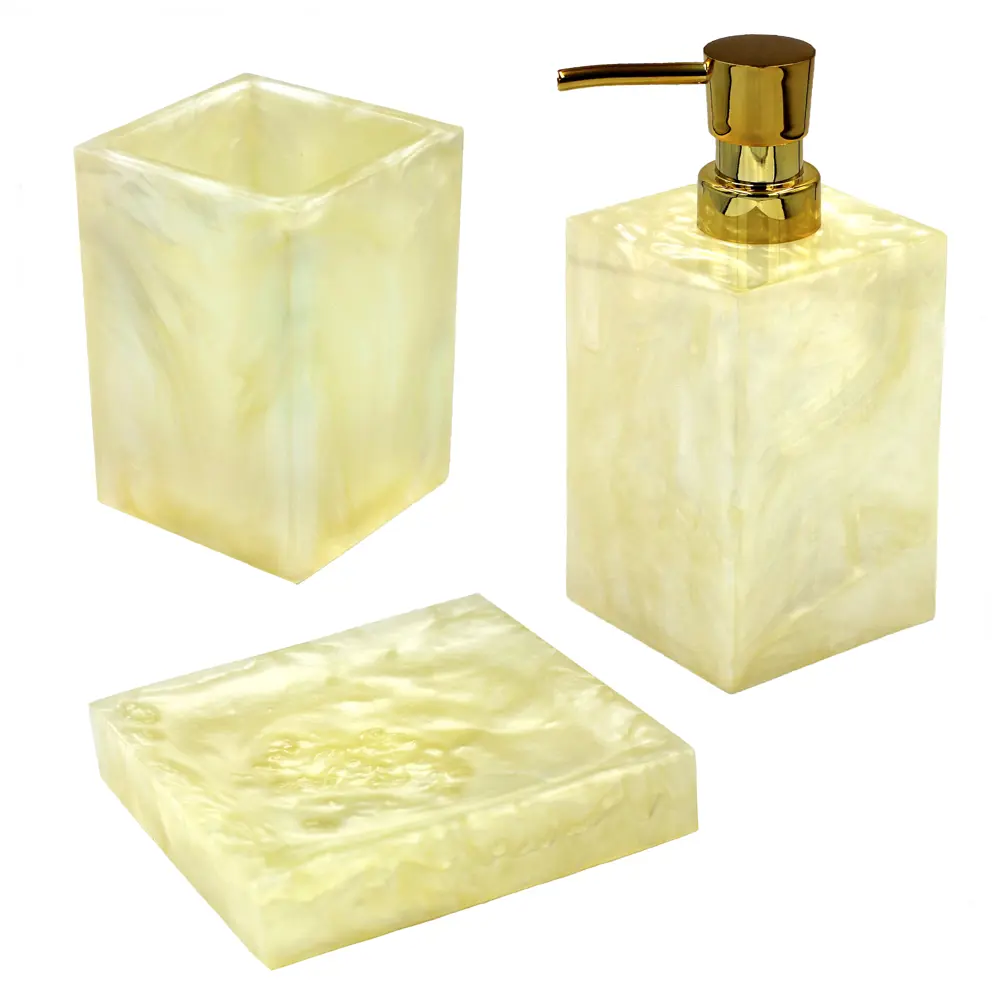 Дозатор для жидкого мыла Bath Plus Pearl цвет жёлтый STLM-2125199 - Вид №1