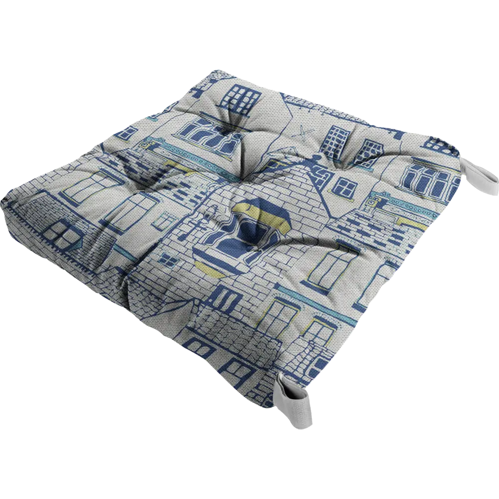 Сидушка «Город» 40x35 см цвет мультиколор LINEN WAY STLM-2048007 - Вид №1