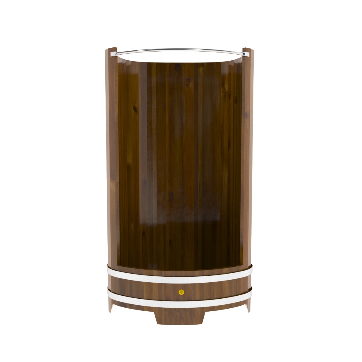 2216 Душевая кабина большая с держателем для шторки мореная Рустик Alyarus  - Вид №2