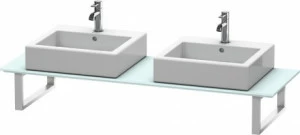 XL047C00909 Консоль для накладных раковин и встраиваемых умывальников, для угла справа X-Large #XL047C 550 мм Светло-голубой матовый декор