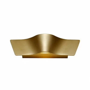 Настенный светодиодный светильник золото SLV Wave Wall 25 147823 SLV WAVE BRASS 00-3890774 Золото