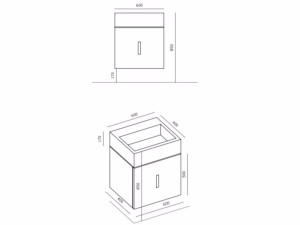 Шкаф для умывальника с дверцами