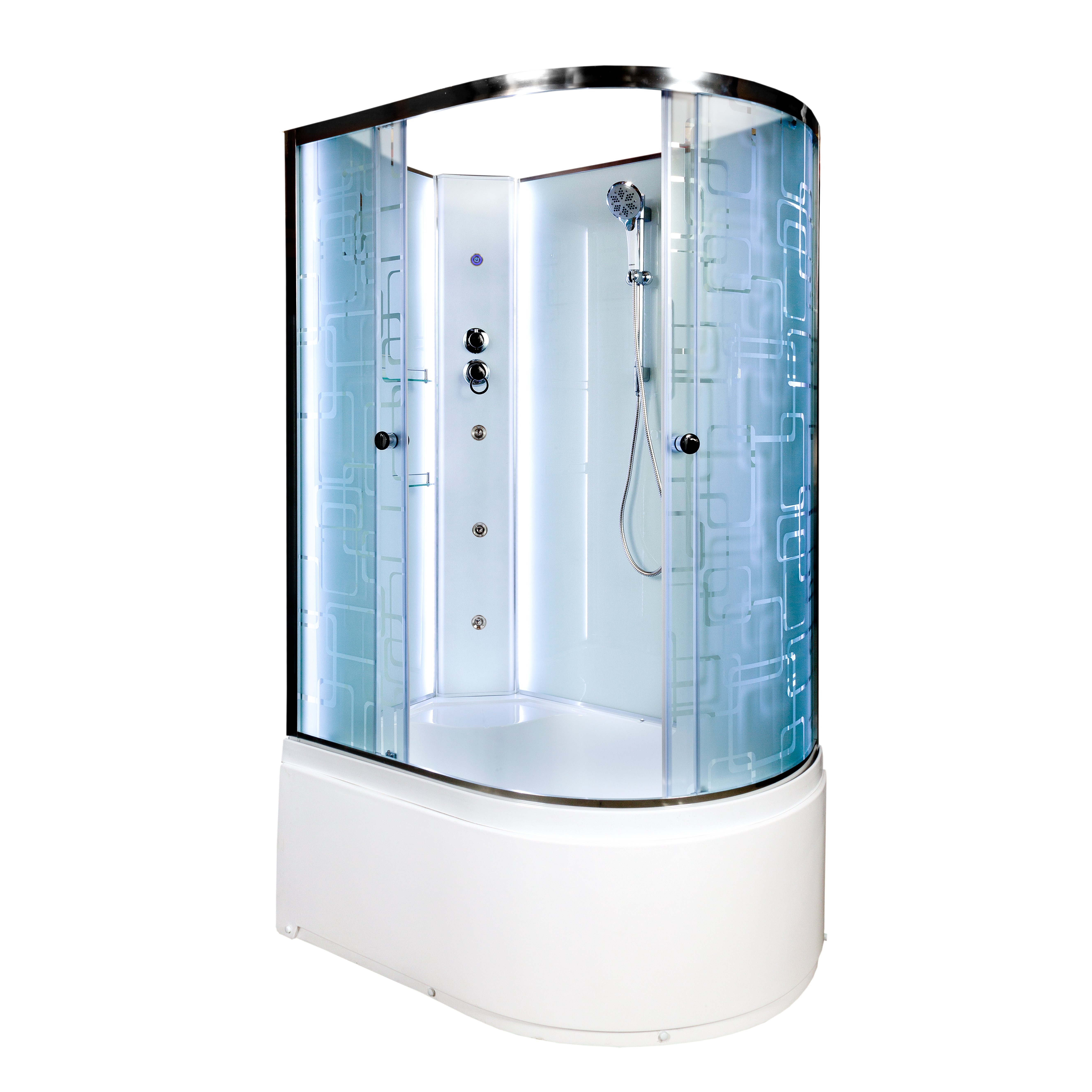 L 990 N с гидромассажем Душевая кабина DETO Серия L ЕМ4511 L N LED с гм. - Вид №7