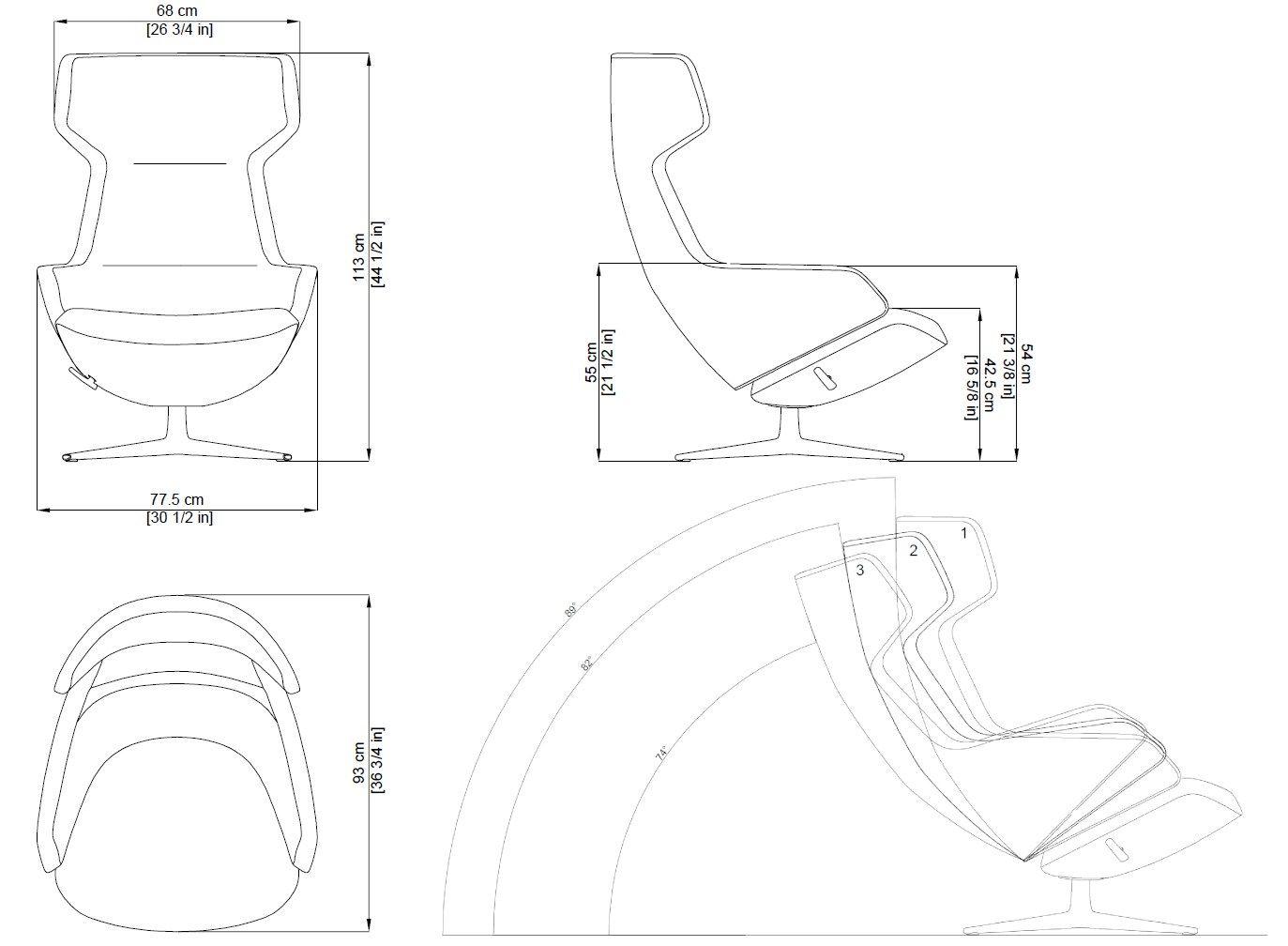 Тканевое кресло с подлокотниками Arper Aston Club ARCH-00136643 - Вид №18