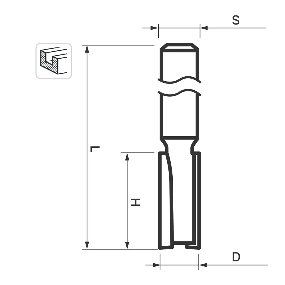 Фреза пазовая прямая Santreyd 4×16 мм для точной обработки дерева 85635383 STLM-0064792 - Вид №1