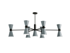 Окрашенная металлическая люстра