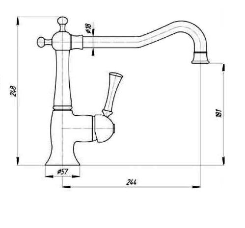Смеситель MIGLIORE Dallas ML.CUC-6882.DO для кухни - золото  - Вид №2