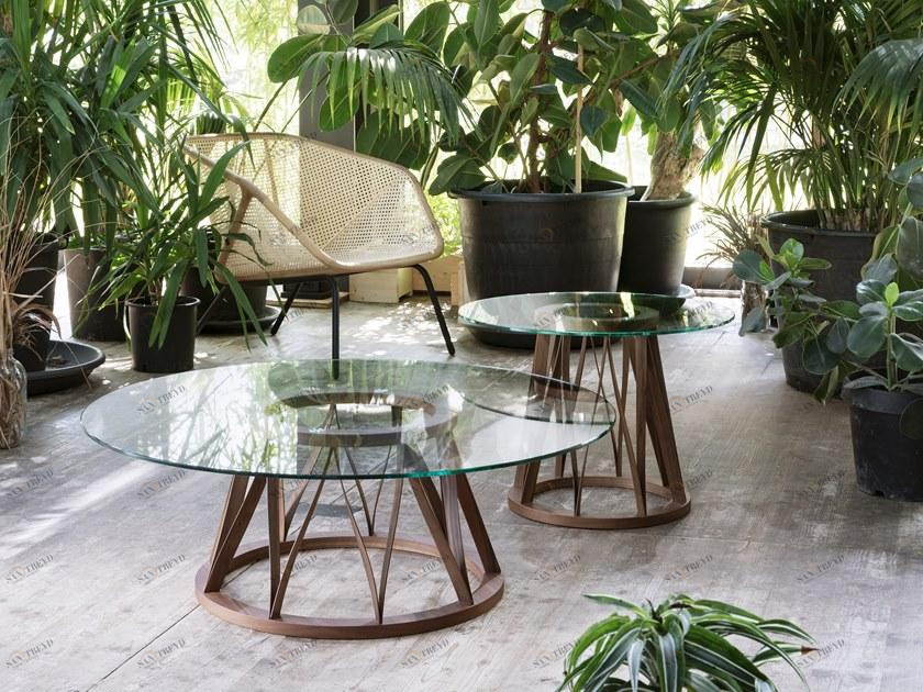 Miniforms Низкий стол из дерева и стекла Acco sun-id-1438388