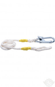 69114 Строп из полиамидного каната с петлей и карабином К1  Защита от падения  размер (зев 25мм)