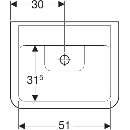 225161000 Накладная раковина Geberit Renova Plan Geberit  - Вид №13