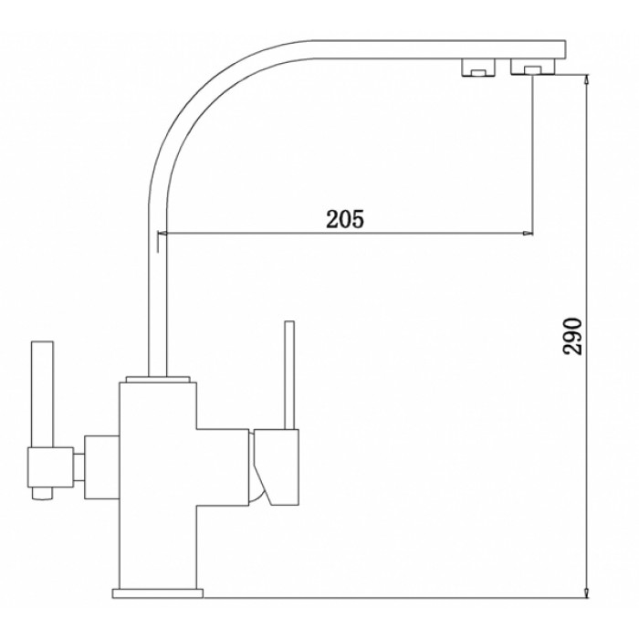 Zorg ZR 332 YF Смеситель для кухни Zorg 290х205 мм  - Вид №2