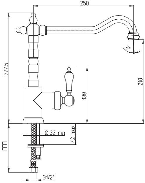 Paini Duomo 88CR572L1USKM смеситель для кухни - Вид №4