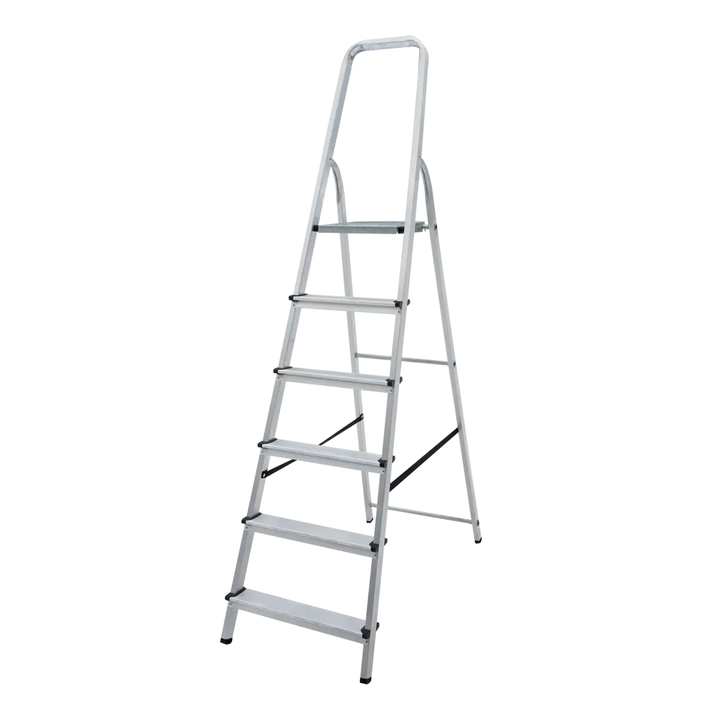 Стремянка Новая Высота Kroft 1110 6 ступеней алюминий STLM-2136761