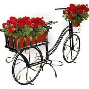 Подставка для цветочного горшка Велосипед Уличный 170х50х120 см металл черный