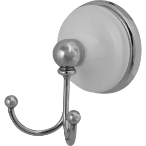 Крючок двухрожковый Brissen Aster цвет хром белый