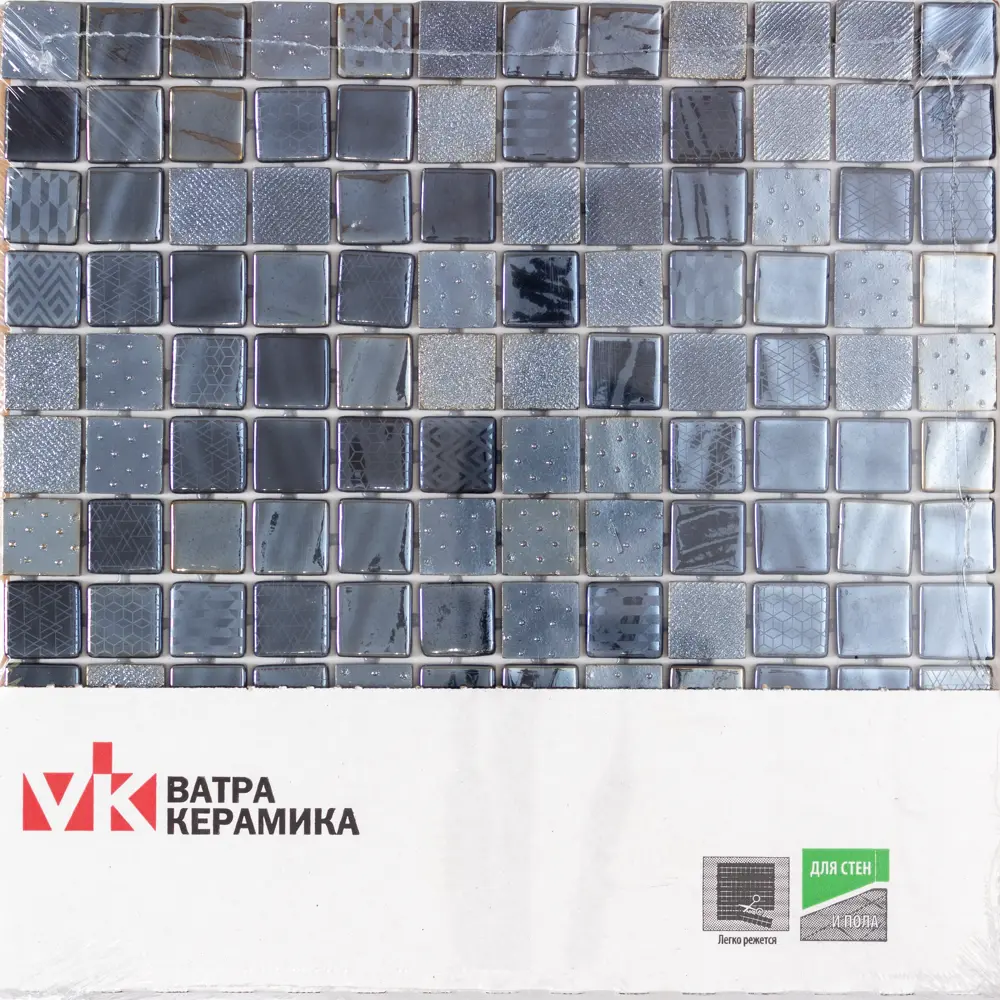 Мозаика Steel Black стекломасса 31.1x4.9 см цвет черный Santreyd Мозаика Onix STLM-2064841 - Вид №9