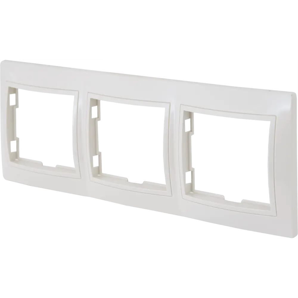 TDM ELECTRIC Рамка горизонтальная для розеток и выключателей бежевая на 3 поста 85591190 Таймыр STLM-0064416 - Вид №2