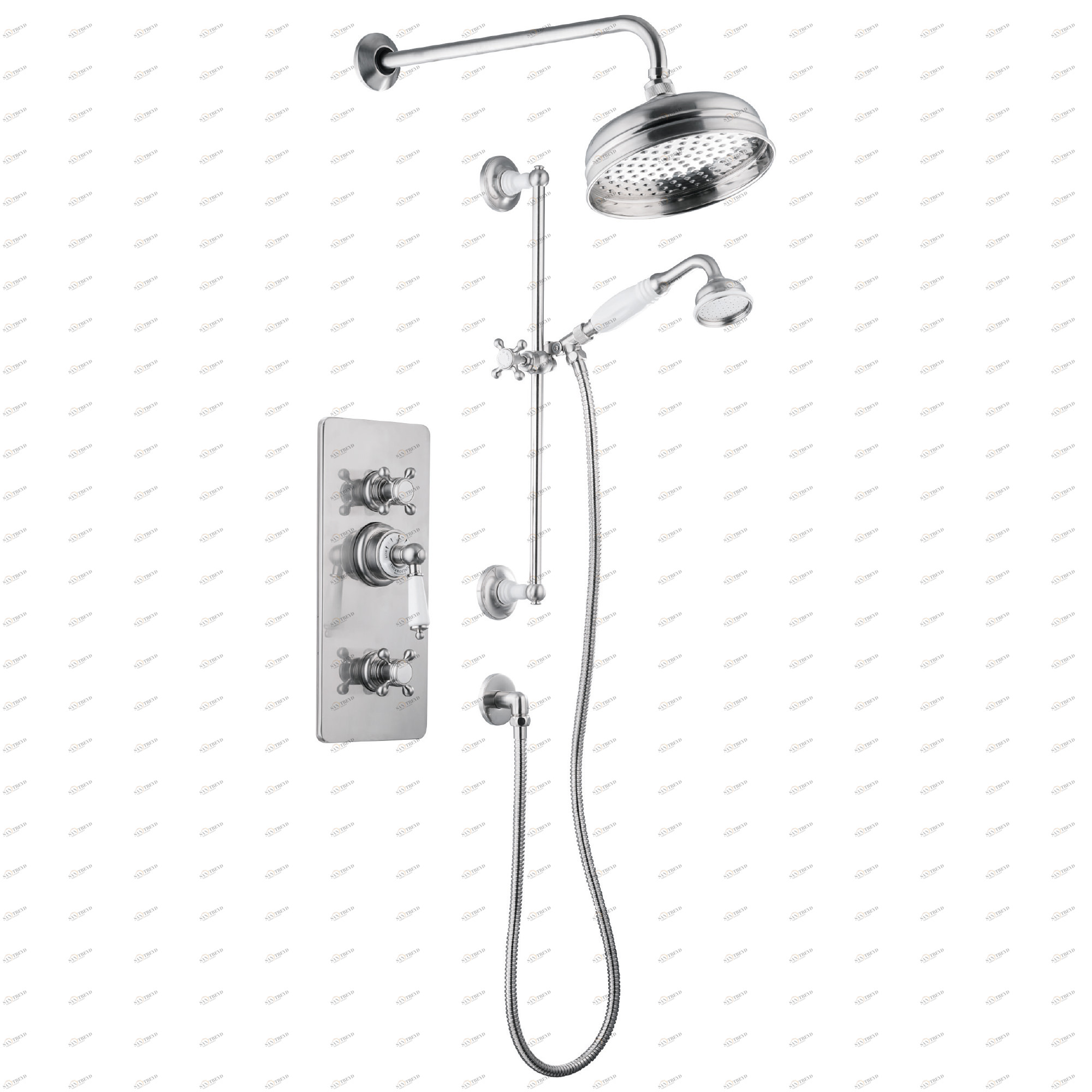 Traditional bathrooms Смеситель для душа с фарфоровой ручкой ASCOT Tbstkit1.con.bn 