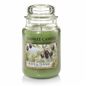 Свеча большая в стеклянной банке "Олива и тмин" 623 гр 110-150 часов YANKEE CANDLE  267847 Зеленый