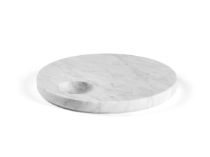 Круглый мраморный поднос
