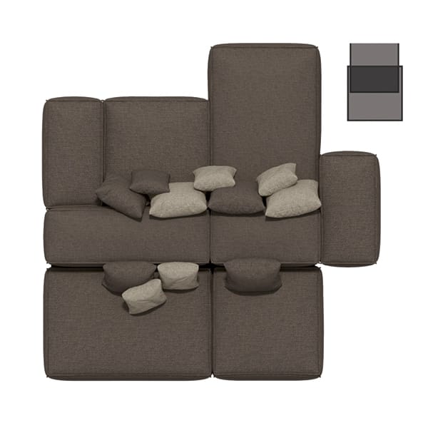 Модульный тканевый диван Febal Casa подпись ARCH-00065356 - Вид №16