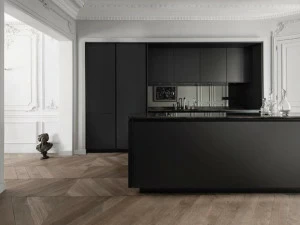 SieMatic Островная кухня с выемкой под лак серый графит