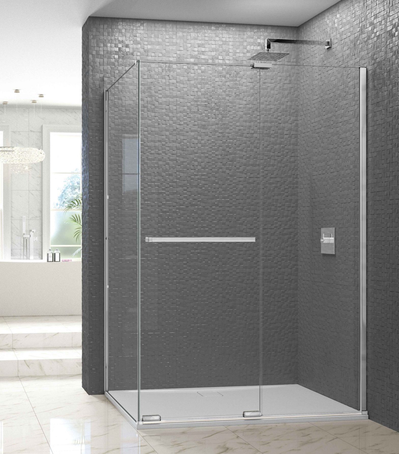 Дверь душевая для установки с боковой панелью ARXFSL180E L or R Merlyn Arysto Хромированный 