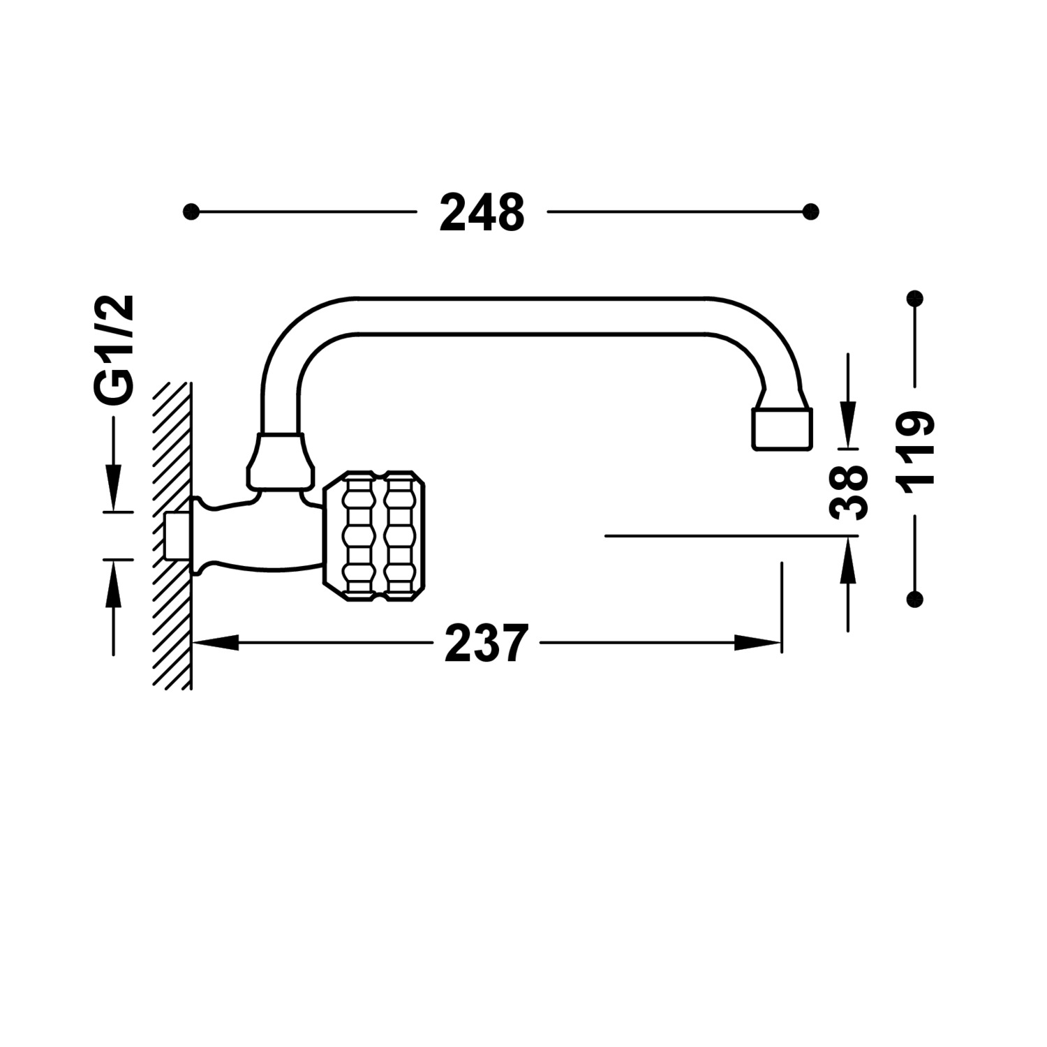 Смеситель для раковины с одним отверстием для КУХНИ-22350601 TRES Kitchen - Вид №1