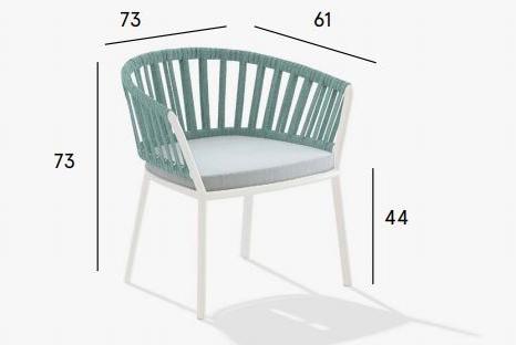 FAST Алюминиевый стул с подлокотниками со встроенной подушкой Ria 7605 - Вид №3