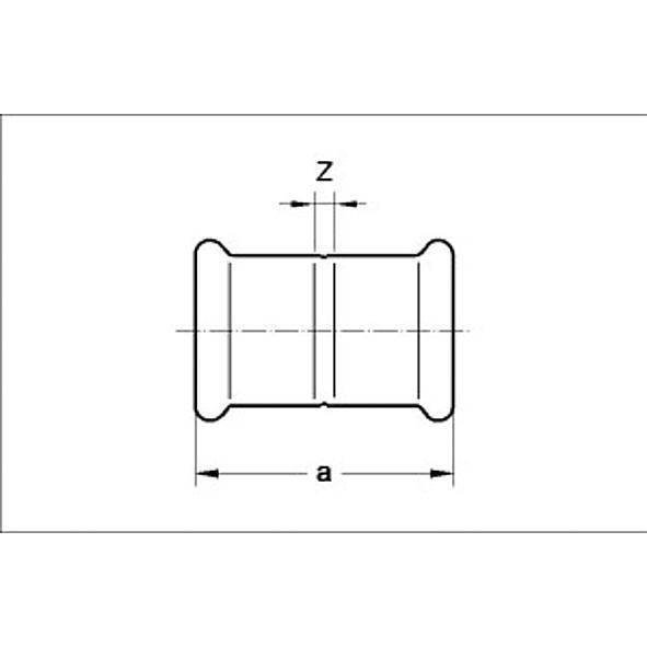 12827076 SANHA 28270 SANHA-Therm Industry муфта ВПр-ВПр 76,1 мм  - Вид №1