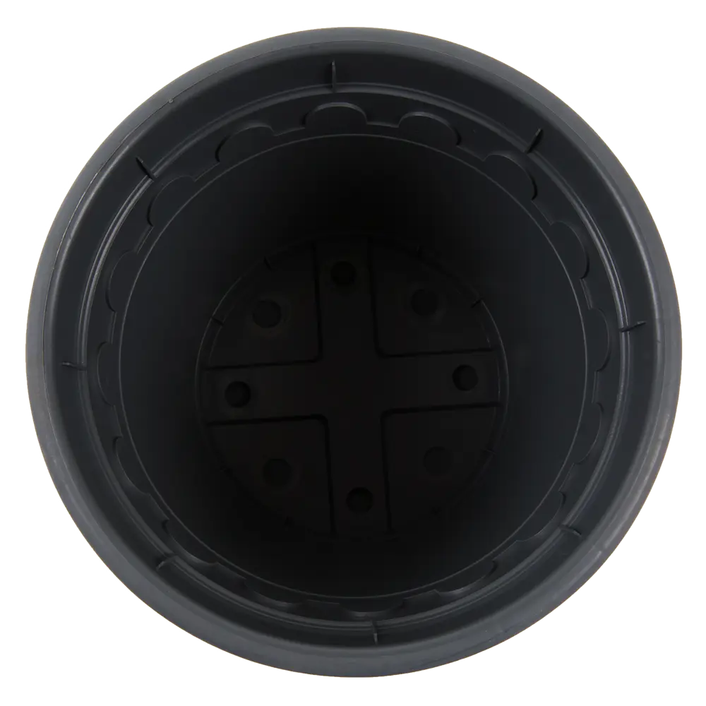 Горшок цветочный Газонcity Рома ø20 h15.3 см v3 л пластик тёмно-серый STLM-2151844 - Вид №1