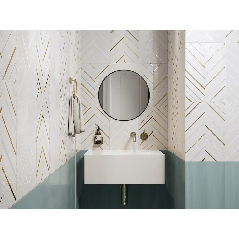 Декор настенный Мелум 25x75 см глянцевый цвет белый Santreyd STLM-2182919 - Вид №2